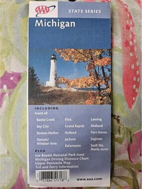 Vintage AAA Michigan- Road Map - 2002 EUC